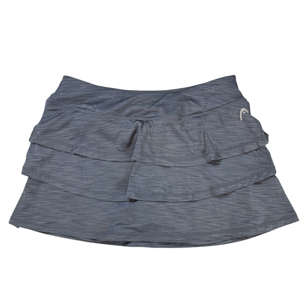 HEAD Women’s Gray Tiered Tennis Skort Pickleball Athletic Shorts Size S